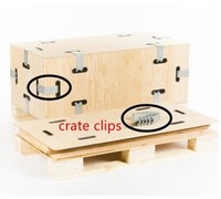 Caisse métallique industrielle réutilisable en acier galvanisé noir avec revêtement électrolytique, estampage de tôle, pour bois contreplaqué et acier inoxydable