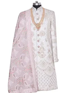 Royal Designer Groom Sherwani with Punjabi Turban