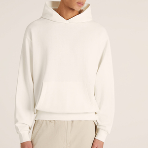 Hevyweight Loopback 450GSM มีฮู้ดทรงบ็อกซี่ไหล่ว่างเปล่ากำหนดได้เอง - Product Image 1