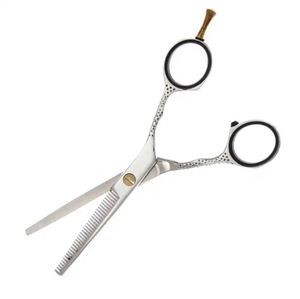 Ciseaux à effiler en acier inoxydable de 6 pouces avec repose-doigts en or Produit de beauté de qualité pour les barbiers - Product Image 4