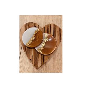 แผ่นรองแก้วเรซิ่นหนา 5 มม. ดีไซน์ทันสมัย ทนทานและทนความร้อน สำหรับตกแต่งโต๊ะ - Product Image 1