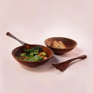 Bol en bois naturel fait à la main pour la cuisine servant Design moderne RMW Brand-Salad Cereal & Rice Home Use Wholesale - Product Image 5