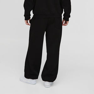 2025 recién llegado estilo Hip hop Color sólido lavado pantalones de chándal pierna ancha de gran tamaño pierna recta ropa de gimnasio pantalones de hombre - Product Image 4