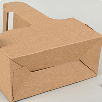 Caja de Papel Impresa Personalizada con Asa para Comida y Bebidas para Llevar, Empaque para Comida Rápida, Café, Té con Leche, Caja de Regalo