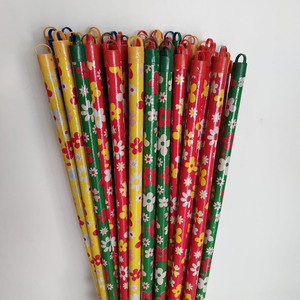 Bâton de balai en bois Best-seller bon marché vente en gros de manches en bois avec revêtement en PVC coloré pour balais et vadrouilles - Product Image 1