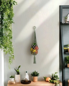 <b>Wall</b> Mounted <b>Hanging</b> Basket For Fruits Vegetables Kitchen <b>Storage</b> Organizer Decorative Home <b>Storage</b> Solution From India - Product Image 5