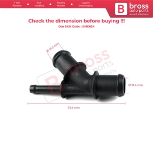 Conector de Manguera Distribuidora en T para Refrigerante de Motor BHC654, Conexión de Brida de Agua 1J0121087D para - Product Image 6