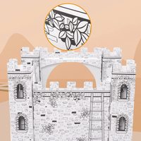 Pädagogische Zeichnung Pappe Malerei Papier Schloss 3D DIY Spielzeug Gekritzel für Kinder