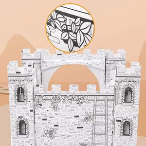 Dessin éducatif <span class=keywords><strong>carton</strong></span> peinture papier château 3D bricolage jouets Doodle pour les enfants - Product Image 2