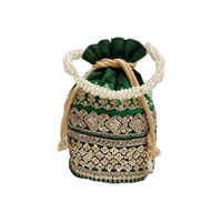 Sacs de soirée Potli Batua en soie perlée faits à la main, style indien, accessoires de mariage, capacité 1-1,9L