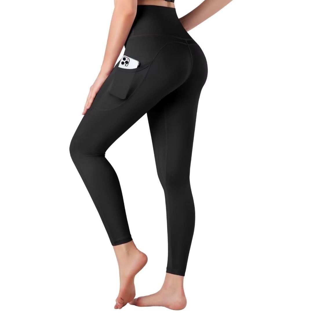 Custom Womens Solid Breathable High Waist Compression Custom Leggings Eco Friendly Quick Dry Lightweight Full Length