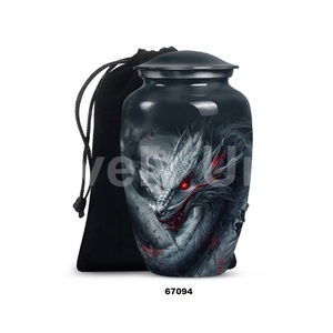 Vente chaude belle urne adulte de crémation de dragon pour les cendres grande urne funéraire décorative avec sac en velours gratuit - Product Image 2