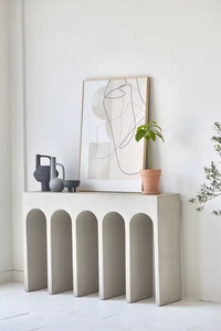 Table console minimaliste moderne Wabi Sabi légère en béton de style japonais Meubles Table à manger en bois massif pour la maison ou l'hôtel - Product Image 6