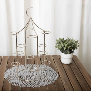 Gold Color Cup & Kettle Holder Stainless Steel Handcrafted Eco-Friendly Tabletop Storage <b>Shelving</b> Unit for Tableware - Product Image 5