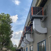 Enfriador de Aire Evaporativo de Pared RTFANS con Instalación en Techo, Sistema de Refrigeración Comercial e Industrial de Bajo Consumo