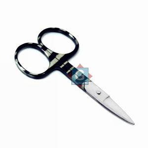 Tijeras de Manicura Rectas de Acero Inoxidable con Punta de Cuchilla Afilada, Herramientas de Precisión para el Cuidado de las Uñas, Diseño Estampado - Product Image 1