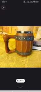 wooden timberTankard drinking mug - Product Image 3