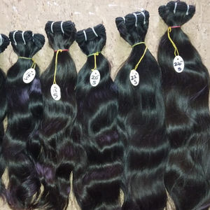 Extensiones de cabello humano Remy crudo del templo indio del sur de calidad superior Cabello virgen de color natural del sur de la India - Product Image 2