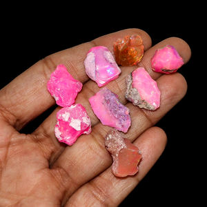 Ópalo Rosa Etíope en Bruto, Alta Calidad, 100% Natural, Piedra Preciosa Suelta que Cambia de Color para Joyería, Vikas GEMS, 10-30 mm - Product Image 2