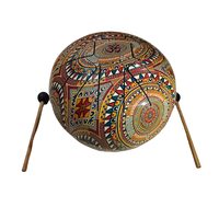 OM 9-Inch Tongue Drum Bronze Musical Instrument for Yoga Sound Healing Meditation with Rubber Mallets