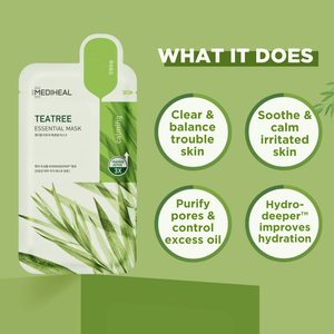 Other Skin Care Products Clear Glowing Feature Daily Use Perfect for Acne-prone Skin <strong>Masking</strong> <strong>Sheet</strong> Type Tea Tree <strong>Maskes</strong> Mediheal - Product Image 2