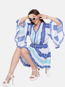 Indian Handmade 100% Cotton Washable Eco-Friendly Summer Wear Stylish Comfortable Mini Length Casual <b>Print</b> Modern Natural Daily - Product Image 2