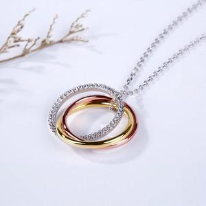ชุดเครื่องประดับเจ้าสาวเงินแท้ทรงกลมเจียระไนสามสี Jeulia Be Together - Product Image 6