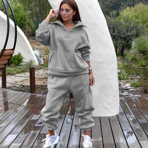 Conjunto de Dos Piezas de Maternidad Transpirable de Spandex/Poliéster para Mujer, Talla Grande, Otoño 2022, Chándal Deportivo Informal Holgado - Product Image 5