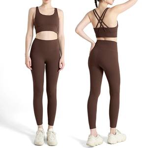 2025 nouveautés femmes vêtements d'entraînement 2 pièces Yoga ensembles Fitness femmes vêtements actifs ensemble Gym Fitness ensembles - Product Image 4