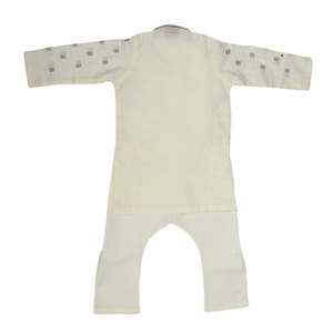 Boys Fancy Shalwar Kameez - Off White - Product Image 5