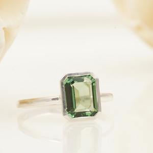 Green Amethyst Sterling <b>Ring</b> Handmade Gemstone Silver <b>Indian</b> Amethyst Stone Fine Jewelry Shop Now - Product Image 1