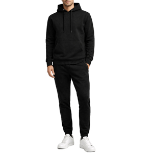 <b>Mens</b> Casual Woven Fleece-Lined <b>Pullover</b> Hoodie Sweater and Jogger - Product Image 2