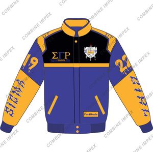 เสื้อแจ็กเก็ตสำหรับแข่งรถมอเตอร์ไซค์แผ่นผ้ากำมะหยี่ปักลายซิกม่าแกมมาโรม่าระบายอากาศได้ดี - Product Image 3