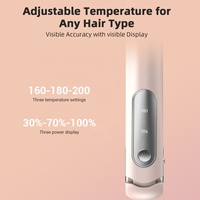 Lisseur de cheveux portable de haute qualité, mini, sans fil, revêtement céramique, affichage numérique LED, batterie/USB pour voiture, camping-car