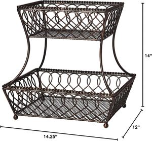 Highly Durable Rustic and Durable <b>Metal</b> Fruit <b>Basket</b> Perfect for <b>Storage</b> and Fruits Display at Best Prices From India - Product Image 6