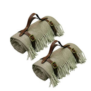 Recién llegado del fabricante indio Manta tejida de espiga de lana suave con diseño único - Product Image 1