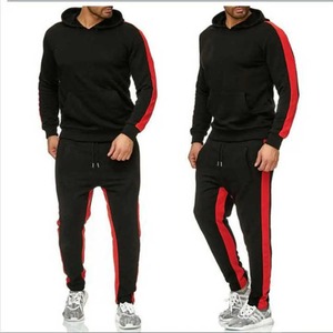 2026 survêtement pour hommes logo personnalisé bandes latérales survêtements survêtement en polyester pour hommes polaire jogging costume pour hommes vêtements de rue - Product Image 1