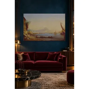 Impression sur toile de Fida Bachmann : Port d'Istanbul avec bateaux et mosquées - Product Image 5