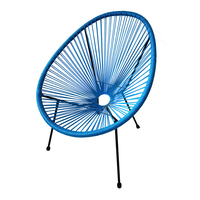 Tube exposé chaise jardin rotin osier table basse ensemble mobilier d'extérieur de style asiatique Acapulco