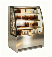 Vitrine réfrigérée verticale pour supermarché commercial, avec double porte vitrée, pour la présentation et le stockage de boissons