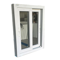 Ventanas corredizas de PVC UPVC con vidrio de impacto huracán, venta directa de fábrica de los fabricantes de China