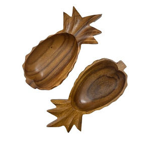 Wood Pineapple <b>Bowl</b> <b>Dessert</b> Set 5 Pieces Handmade Wholesale Customized Wood Pineapple <b>Bowl</b> Hot Sale - Product Image 3