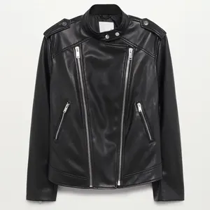 Veste en cuir pour femmes à la mode Veste en cuir PU pour femmes Veste en cuir pour femmes véritables - Product Image 2