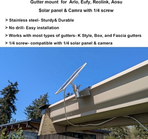 Soporte de Seguridad para Cámara Solar de Acero Inoxidable para Canalón, Ajustable, Sin Perforación, para RV, Camper, Van, Soporte Seguro para Exteriores AMZ-RV04 - Product Image 3