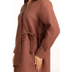 Ensemble coordonné en jute teintée IPST-55108, tenue d'été 2 pièces, tailles XS à 3XL, comprenant un short - Product Image 3