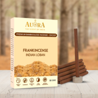 Incienso Natural Indio AUORA en Barra, Sin Bambú, Ecológico, No Tóxico, de Larga Duración, Más de 100 Aromas, Lavanda, Religioso