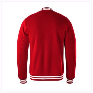 Veste universitaire pour homme personnalisée, patchwork, streetwear, laine/polyester, broderie, vente en gros, style universitaire, hiver, col montant, uni - Product Image 3