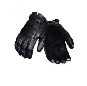 Gants noirs de moto à doigts entiers Gants en cuir durs du Pakistan - Product Image 6
