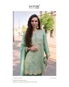 Magnifique Soie Simar Avec Broderie Et Miroir Travail Salwar Costume Femme Fabricant De Mode Au Prix De Gros - Product Image 2
