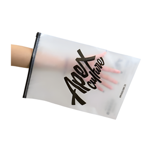 T-shirt à fermeture éclair recyclé étanche personnalisé sac de maillot de bain emballage en plastique transparent givré avec logo pour vêtements à fermeture éclair - Product Image 2